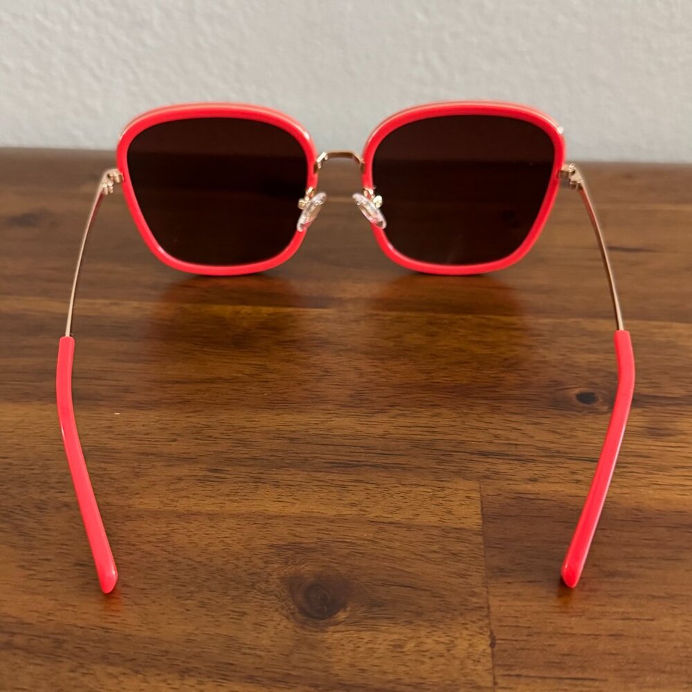 Diff - Genevive Sunglasses In Red Frames & Brown … - image 5